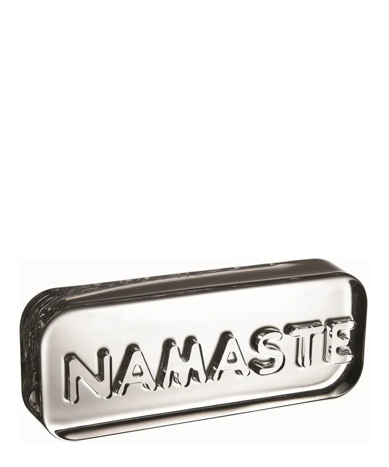 Fermacarte Paroles Paroles «Namaste» NUDE in cristallo senza piombo