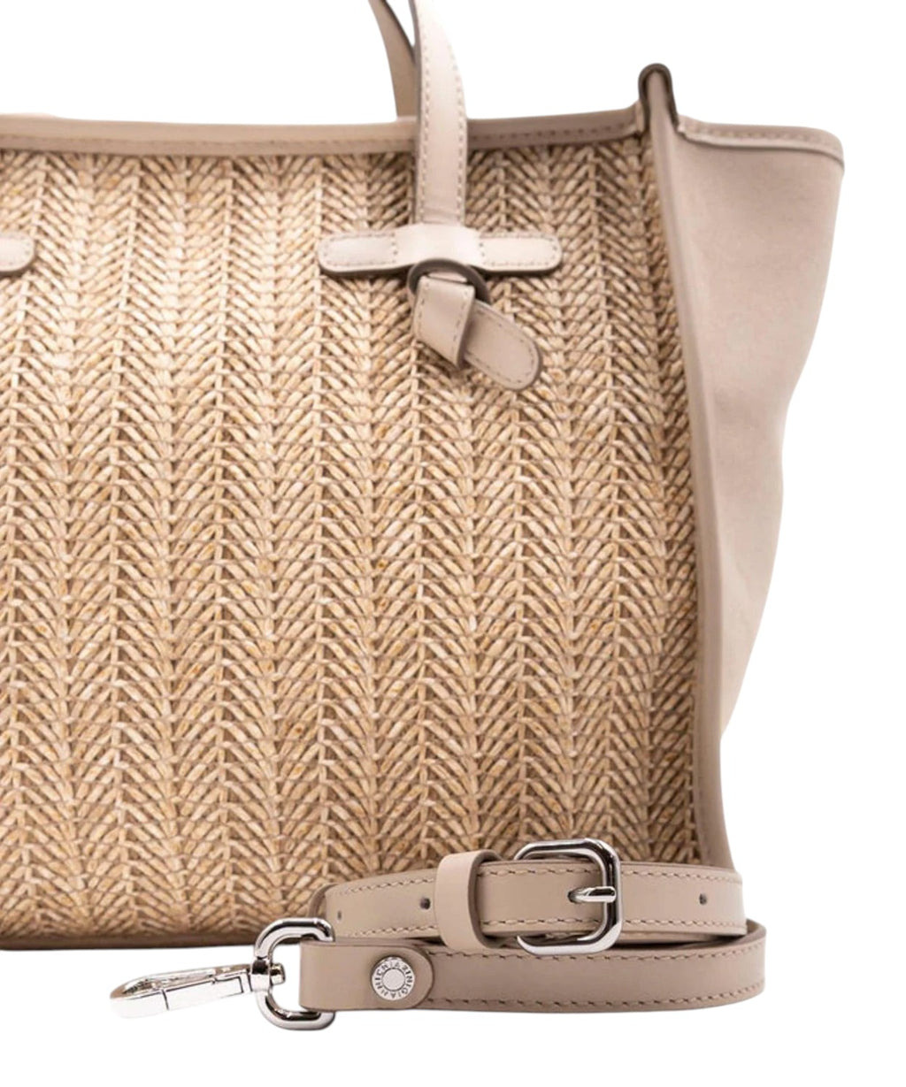 Sac d'été Gianni Chiarini Miss Marcella 32 en paille et daim