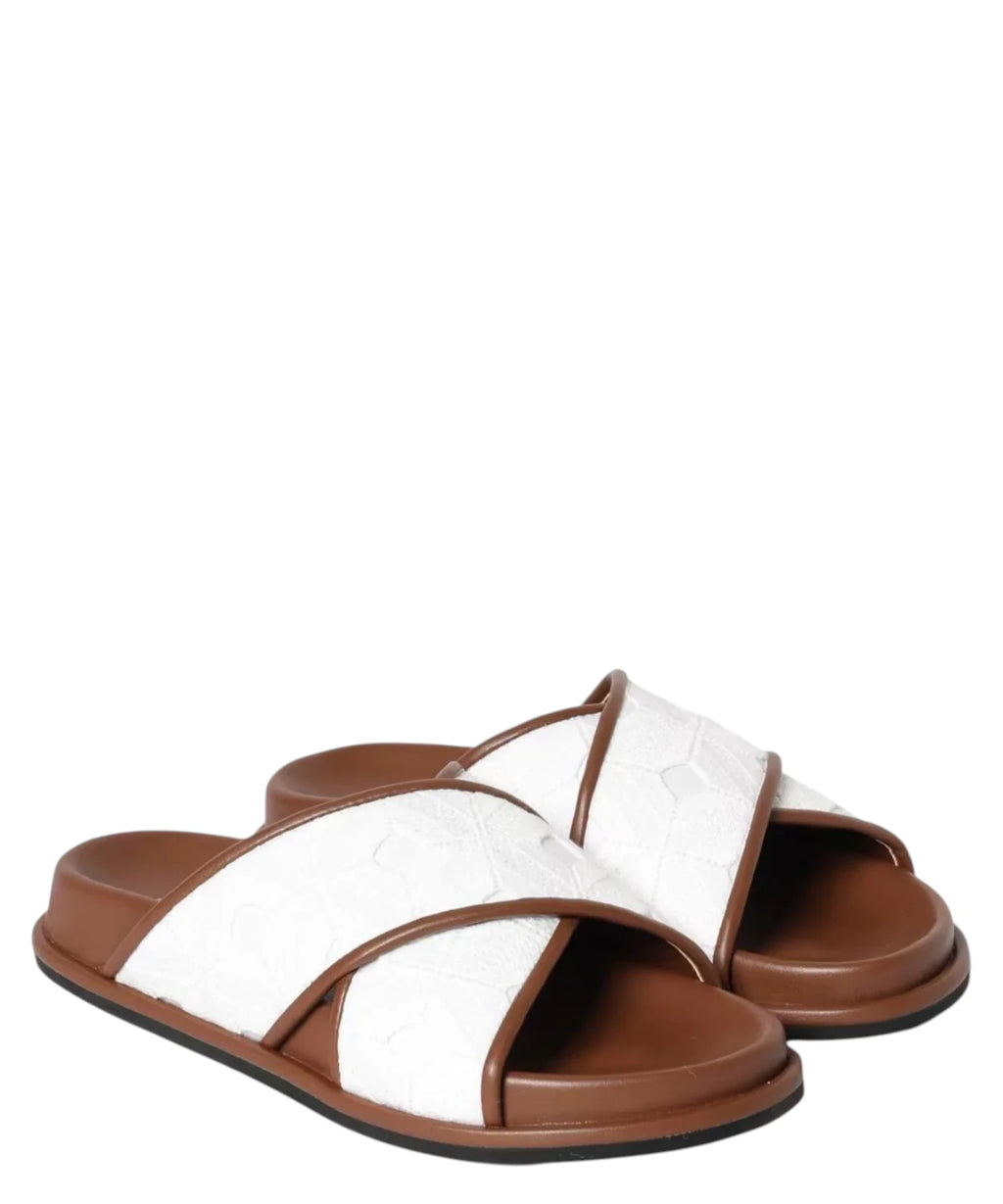 Sandales Femme Max Mara Peonie avec Broderie et Brides Croisées