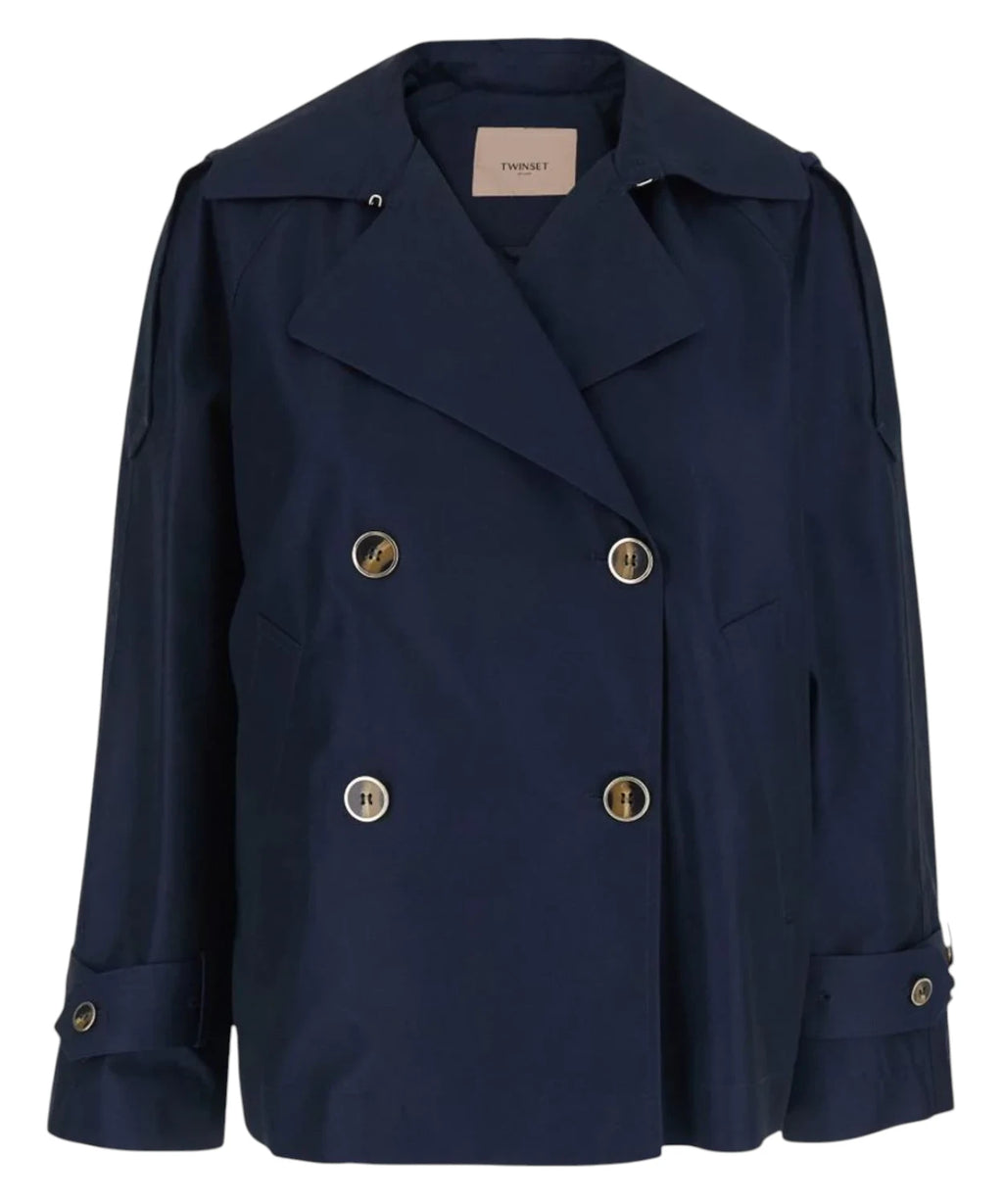 Trench court Twinset femme en coton élégant