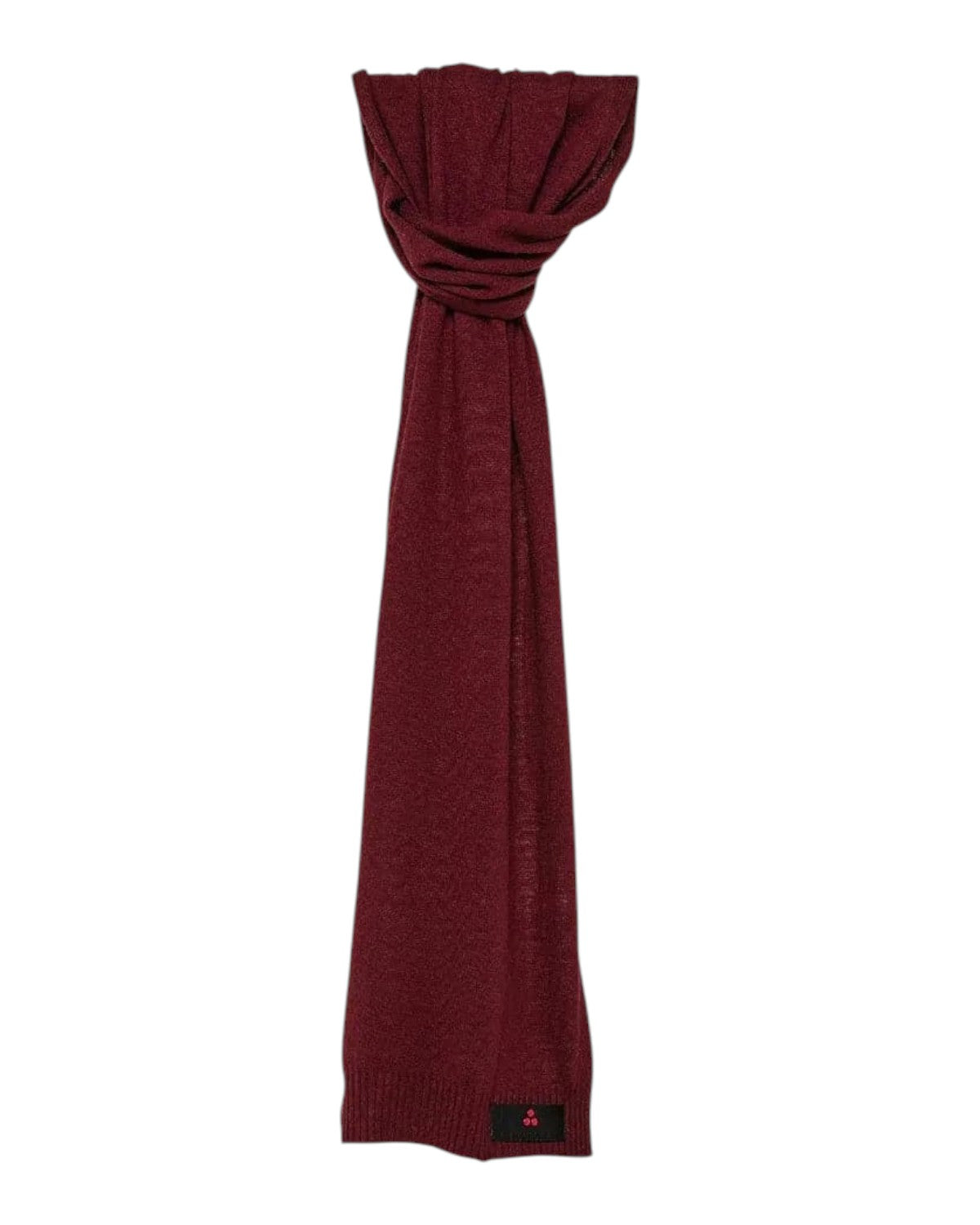 Écharpe en tricot laine mélangée avec bande porte-logo