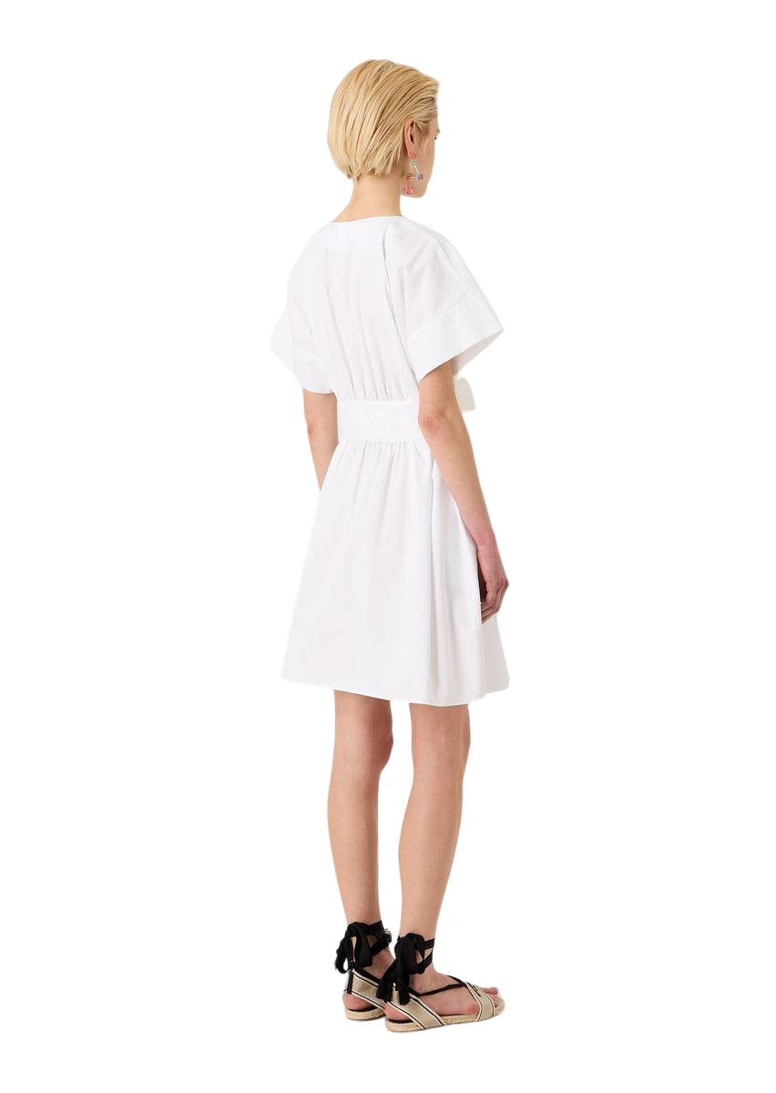 Abito in cotone sabbiato con fusciacca-Abiti-Emporio Armani-Vittorio Citro Boutique