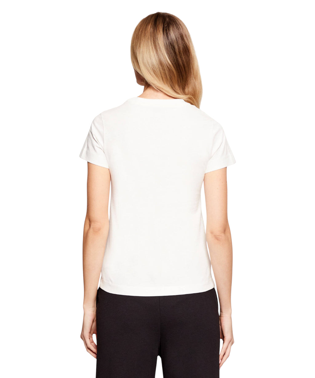 T-shirt PINKO en coton Bussolotto avec logo brodé