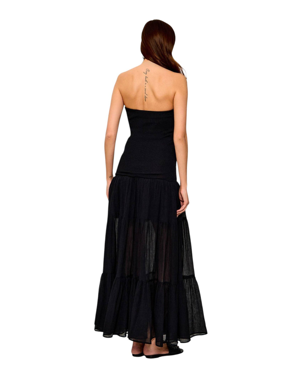 Robe longue Pinko Baveno sans manches en coton et soie