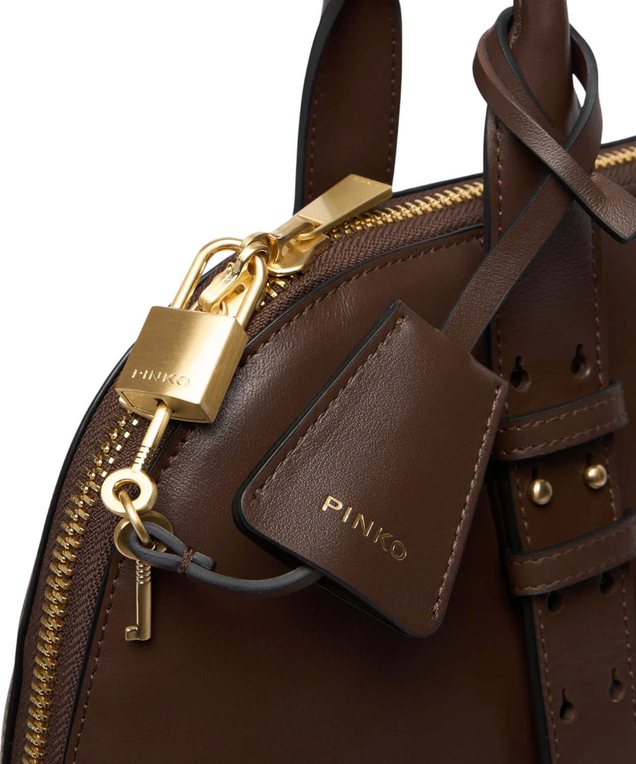 Borsa Bowling Medium Pinko con Zip