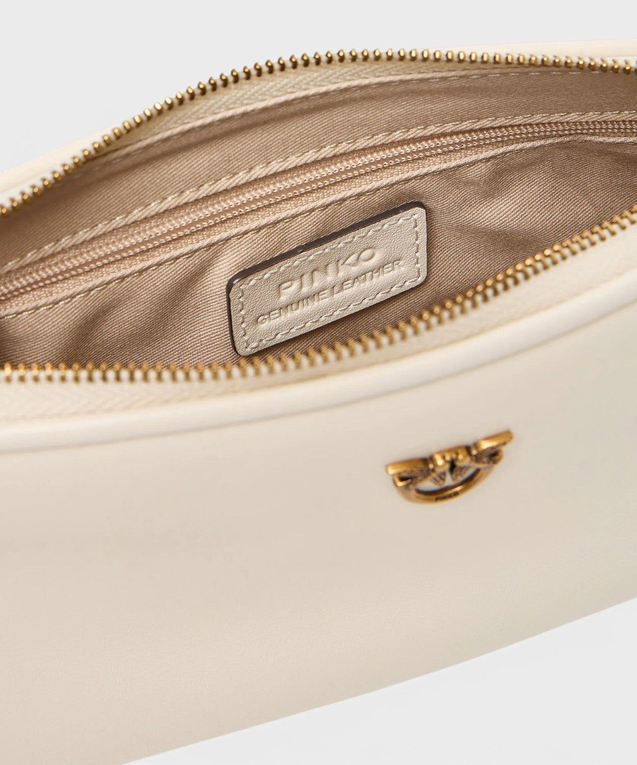 Borsa Pelle Pinko Half Moon con Logo Love Birds