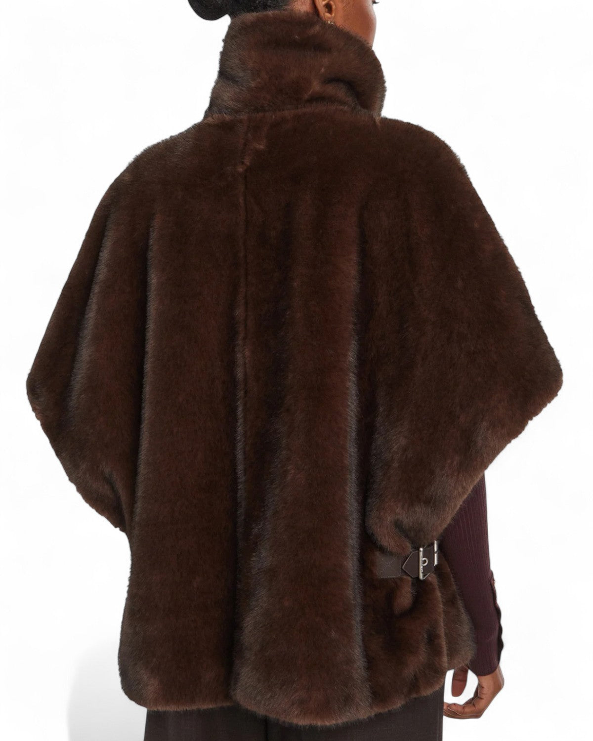 Simil Pelliccia con Collo Alto e Fibbie-Pinko-Pellicce e shearling-Vittorio Citro Boutique