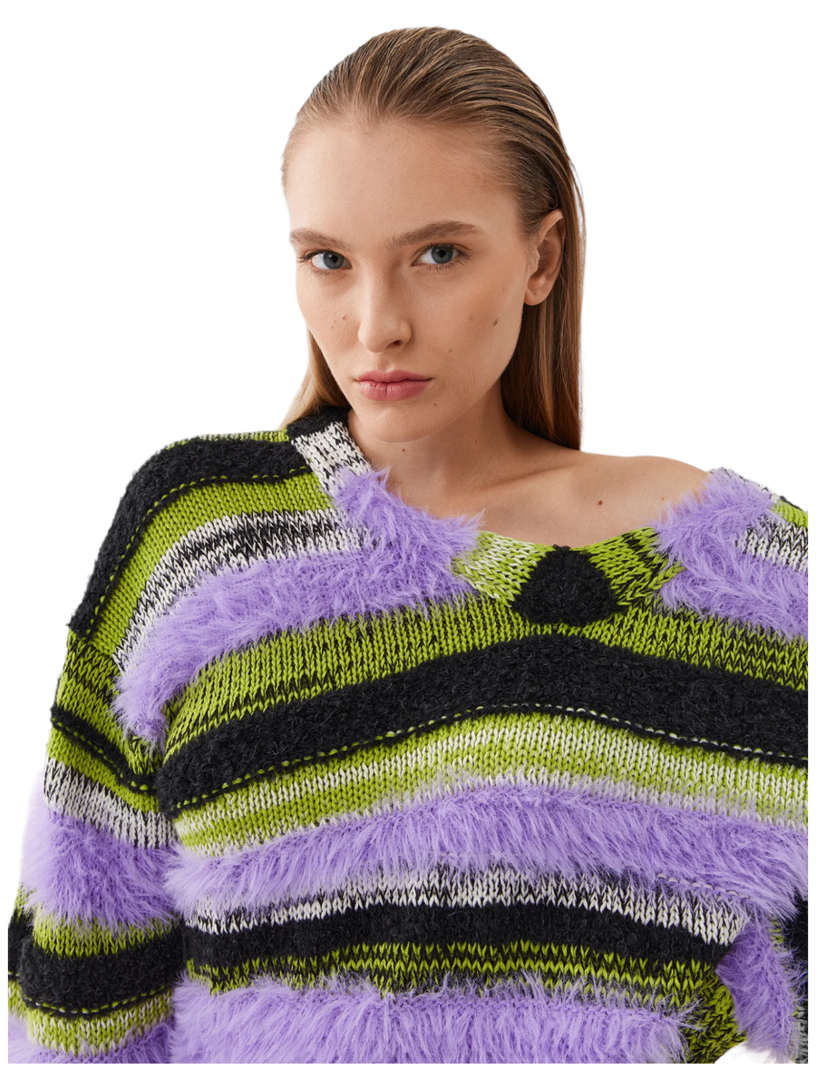 Maglia Alalunga Jacquard-Pinko-Maglieria-Vittorio Citro Boutique