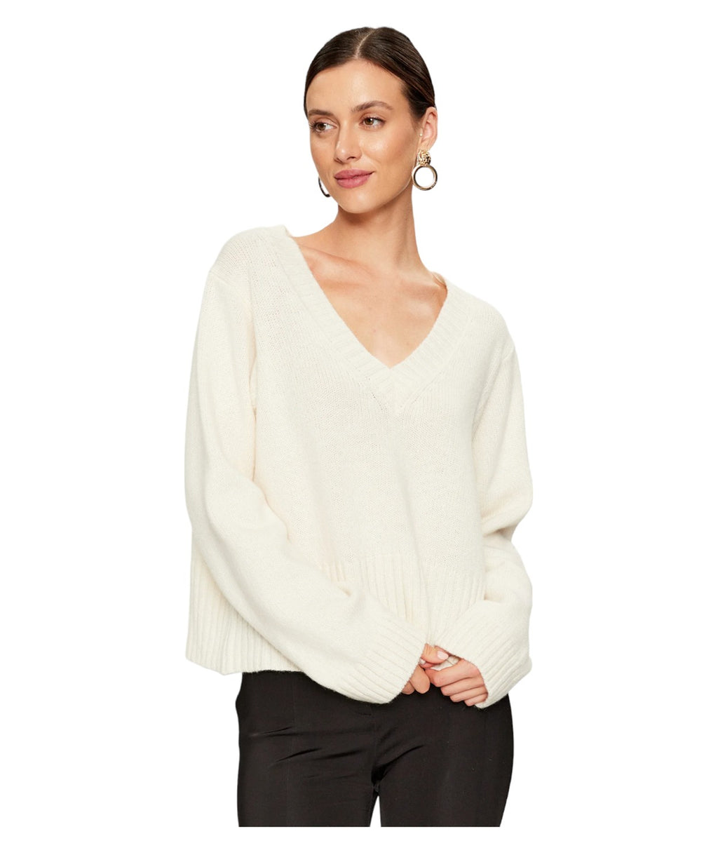 Maglione scollo a V salmone-Pinko-Maglieria-Vittorio Citro Boutique