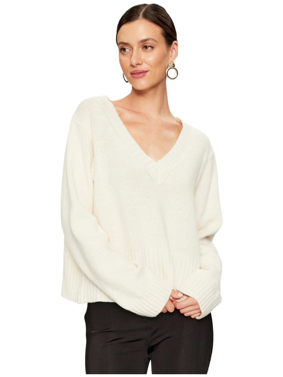 Maglione scollo a V salmone-Pinko-Maglieria-Vittorio Citro Boutique