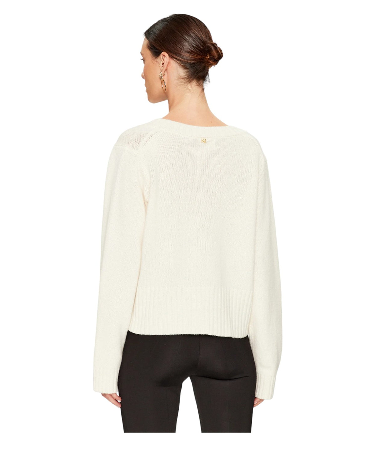 Maglione scollo a V salmone-Pinko-Maglieria-Vittorio Citro Boutique