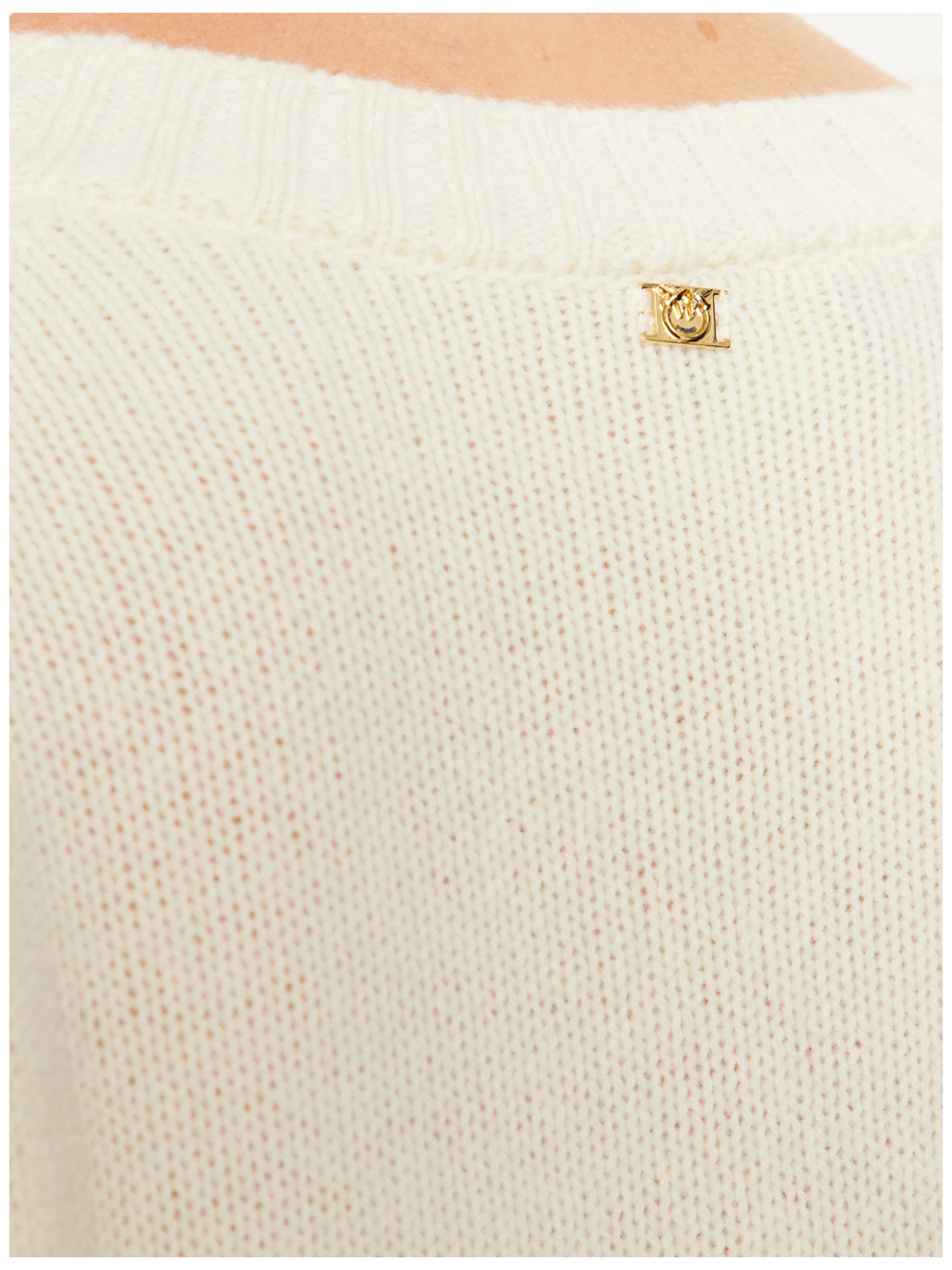 Maglione scollo a V salmone-Pinko-Maglieria-Vittorio Citro Boutique