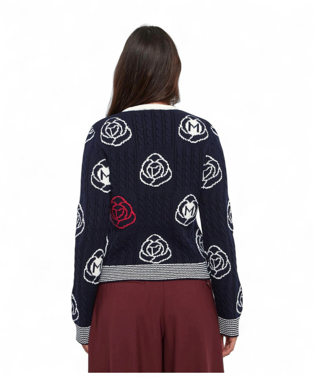 Maglione in lana e cotone con ricami-Marella-Maglieria-Vittorio Citro Boutique