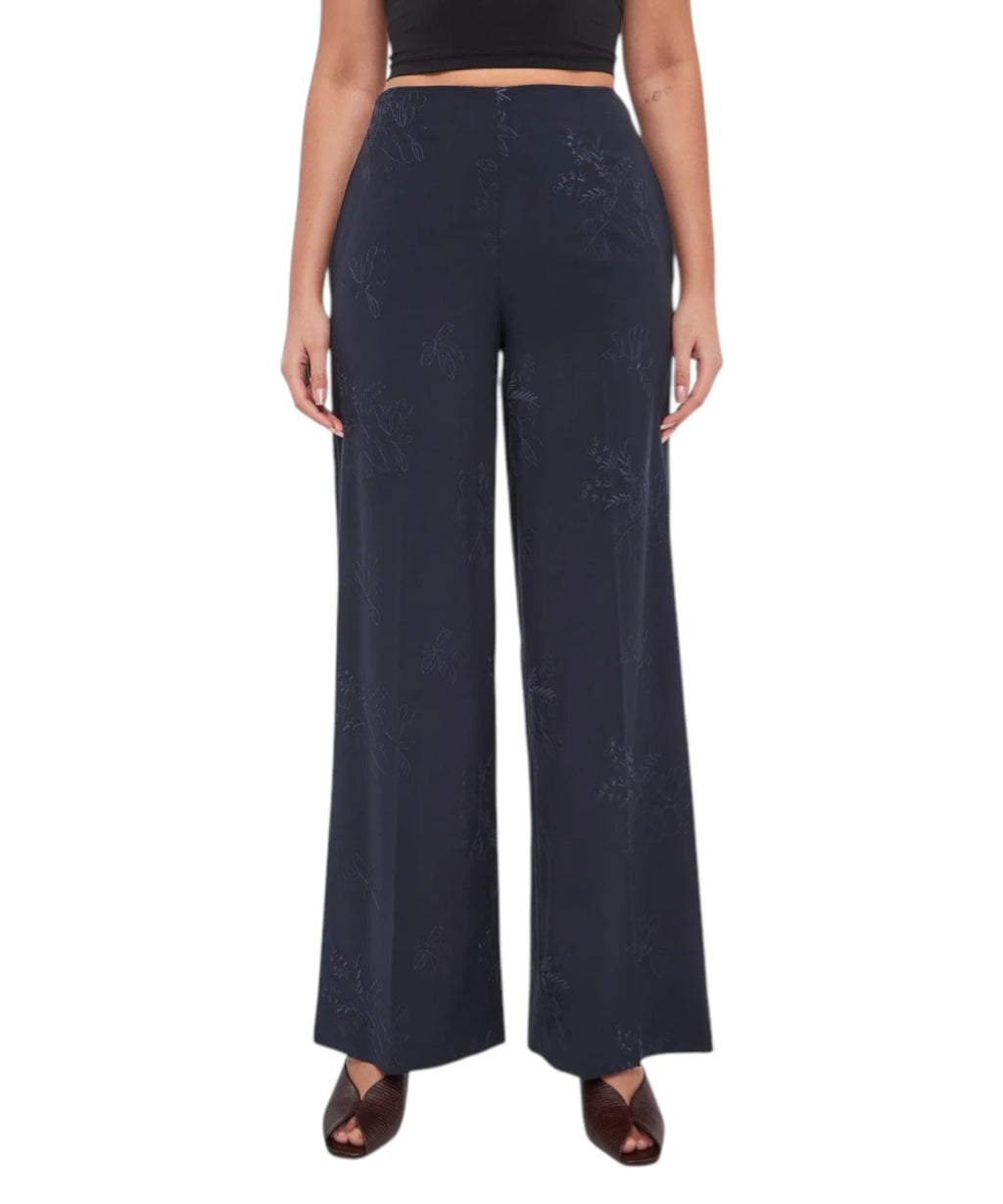 Pantalon Palazzo élégant brodé Twinset