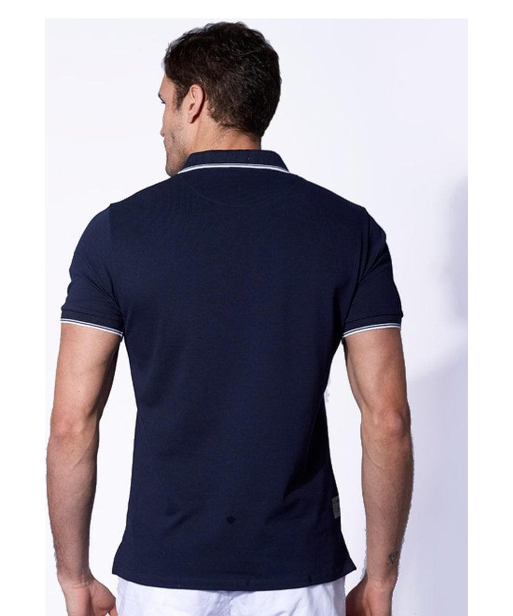 Polo in piquet  con logo st. barth check 2