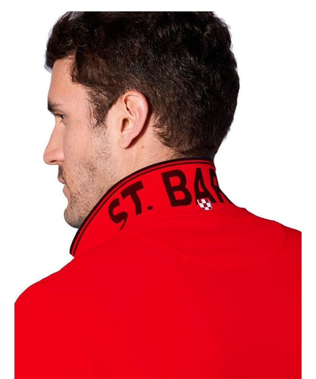 Polo in piquet  con logo st. barth check 9