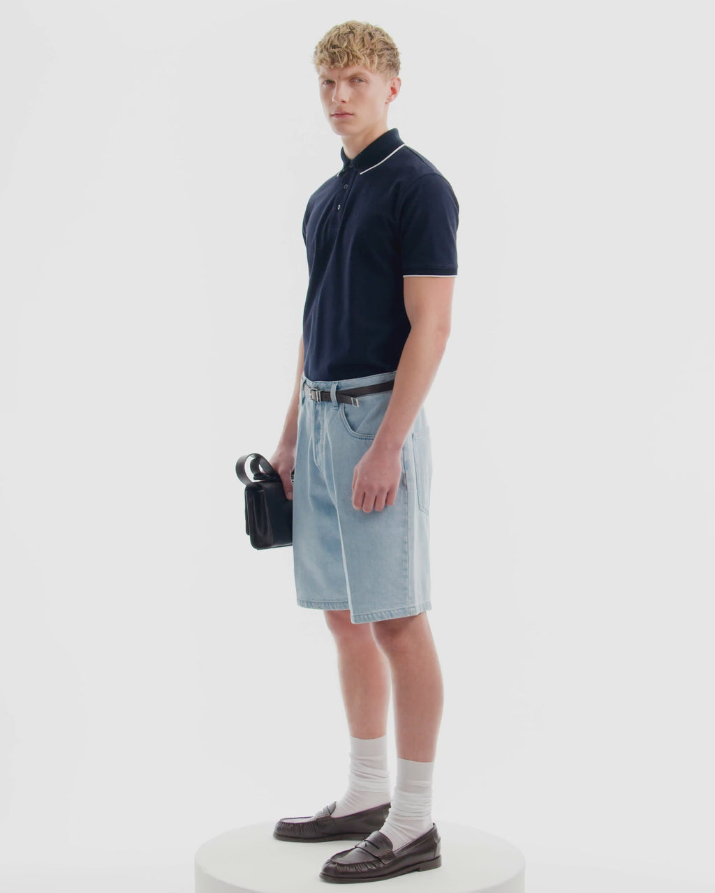 Polo en piqué stretch avec broderie Micro Eagle