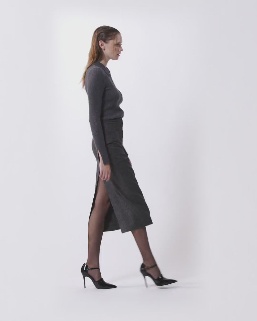 Robe effet deux pièces maille et jupe