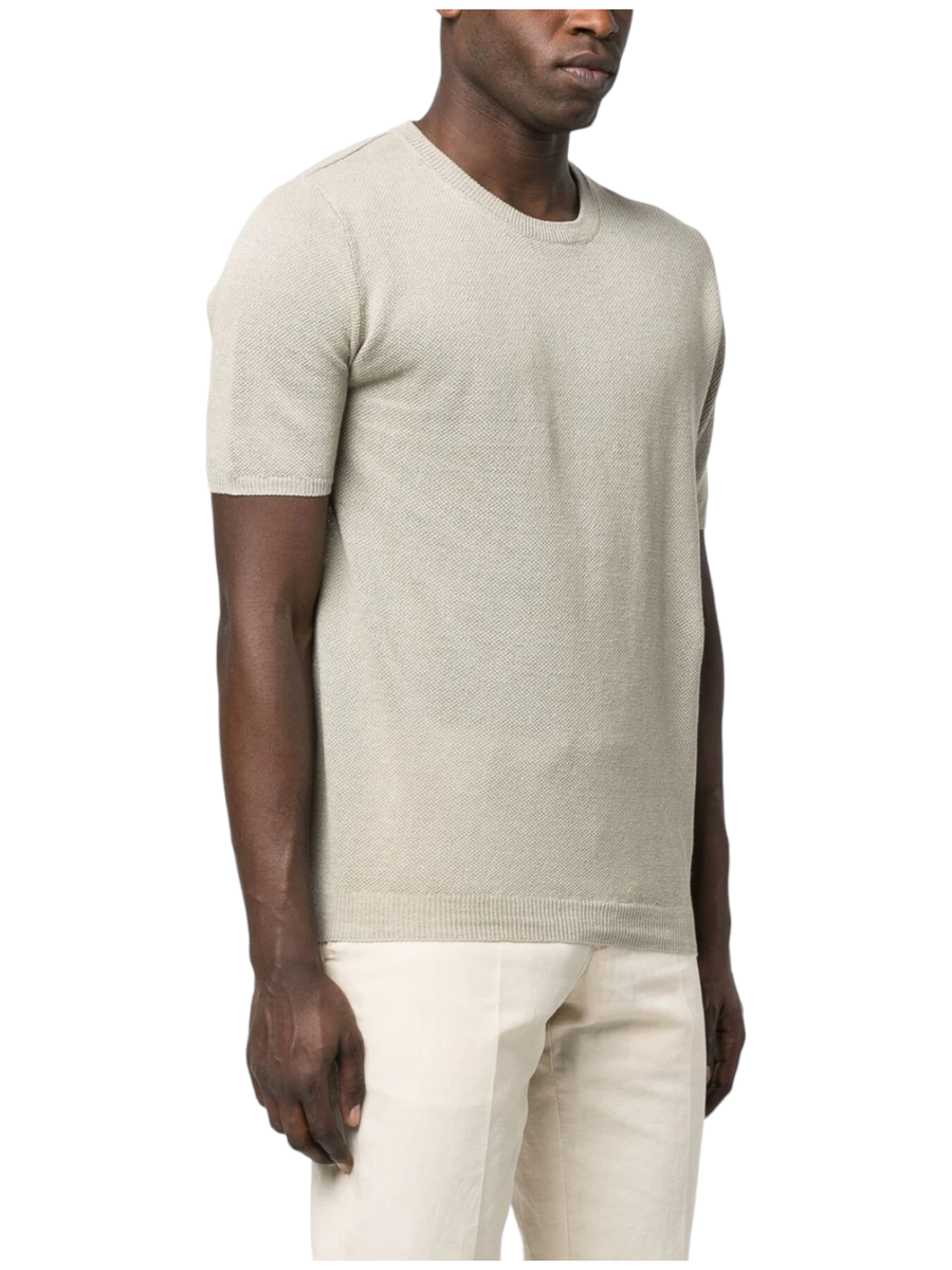 Girocollo in punto piquet-T-shirt-Roberto Collina-Vittorio Citro Boutique