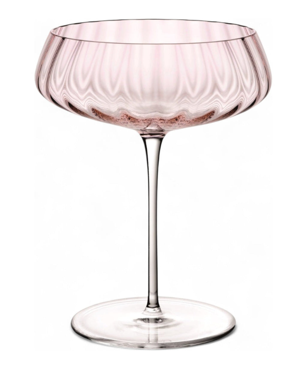 Set 2 coppe Round Up rosa antico NUDE in cristallo senza piombo