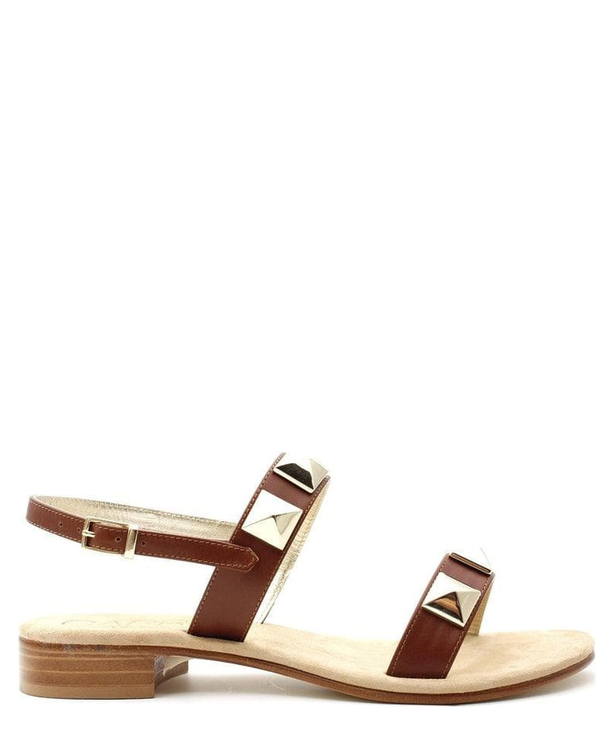 Sandali capri doppi fascia con borchie 1
