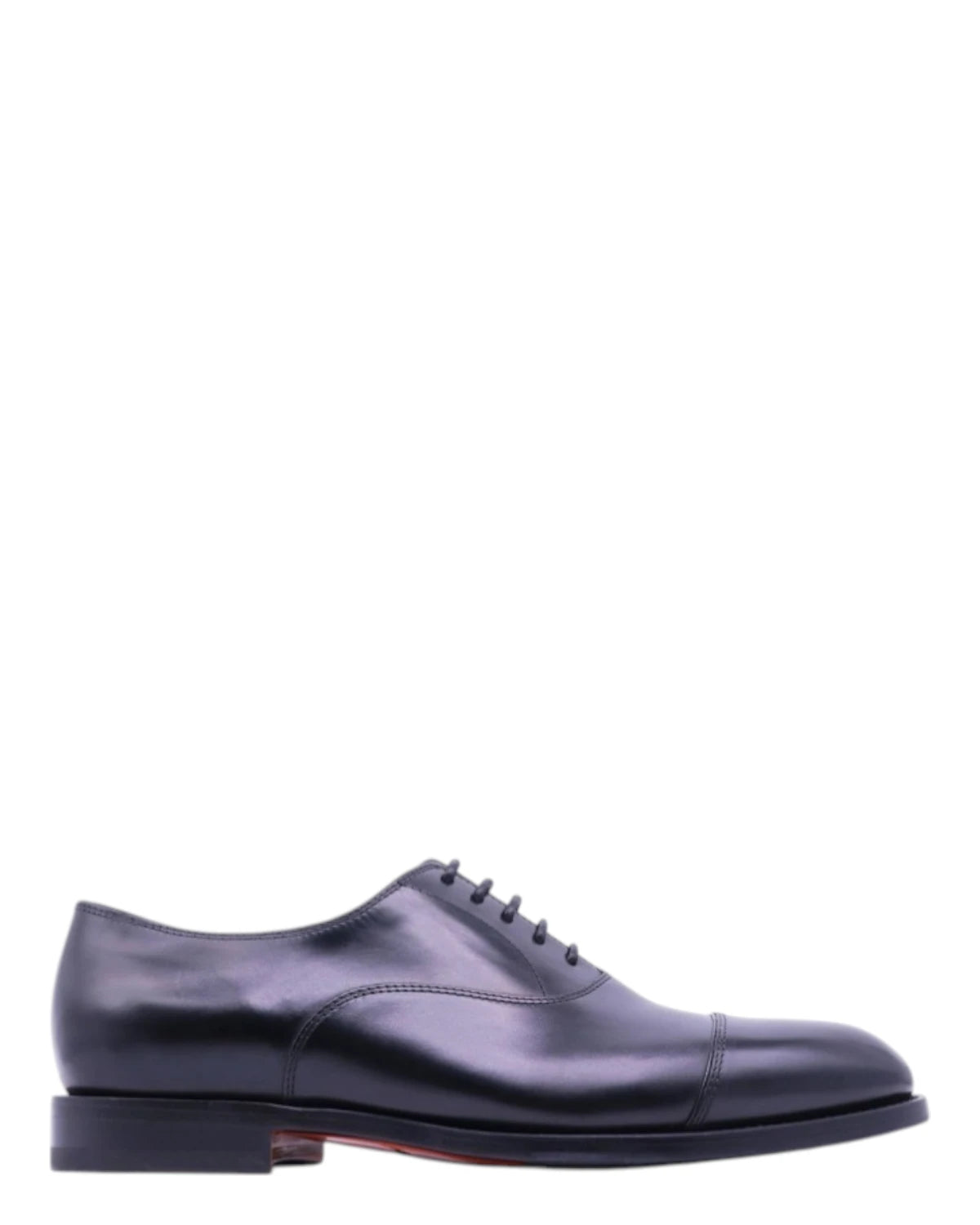 Scarpe Oxford Santoni Uomo Blu in Pelle Spazzolata