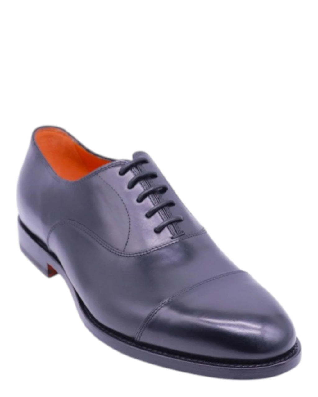 Chaussures Oxford Santoni Homme Bleu en Cuir Brossé