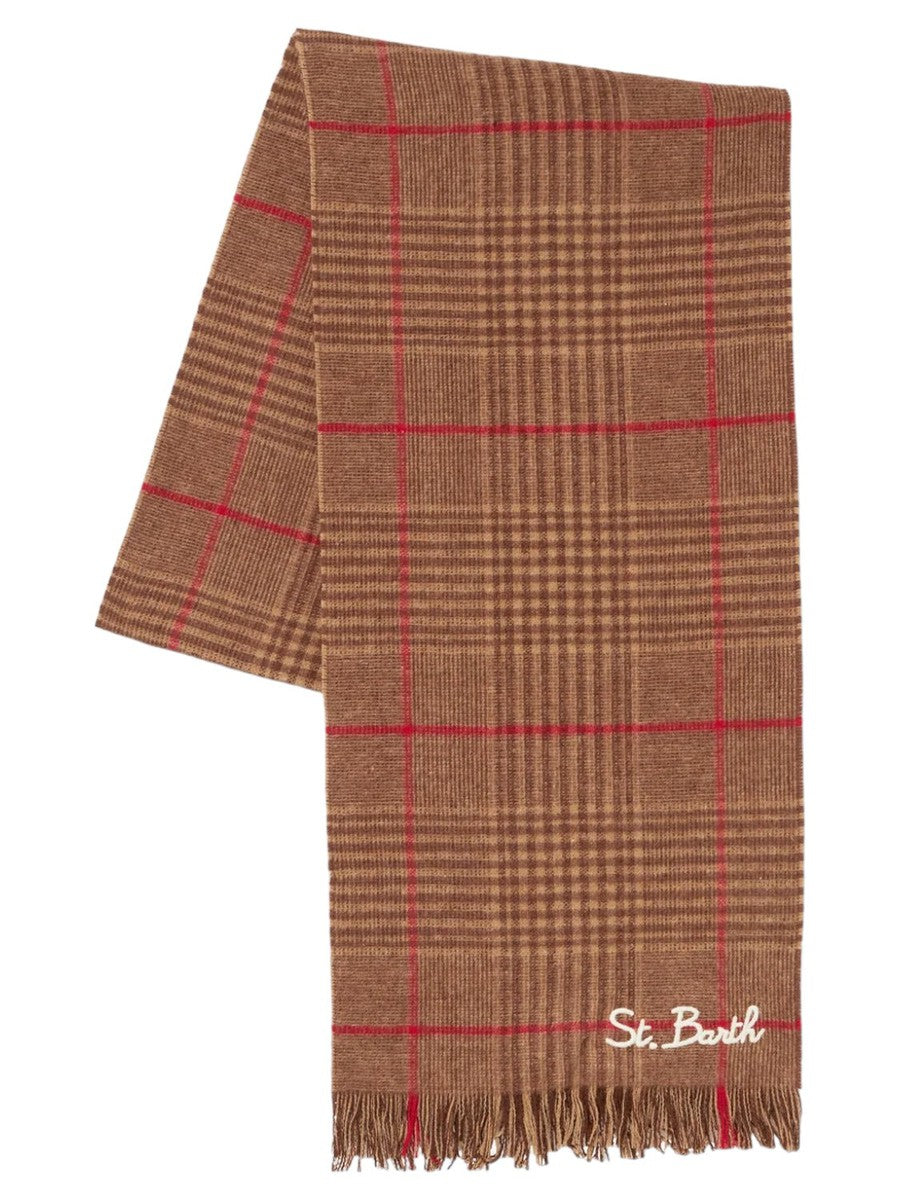 Morbida sciarpa in lana con fantasia Principe di Galles-Mc2 Saint Barth-Sciarpe & stole-Vittorio Citro Boutique