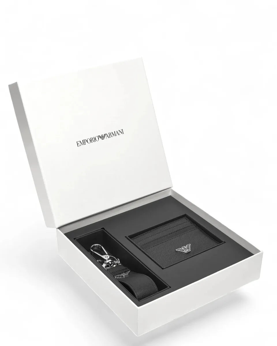 Set Regalo : Portachiavi e Portacarte-Emporio Armani-Portadocumenti-Vittorio Citro Boutique