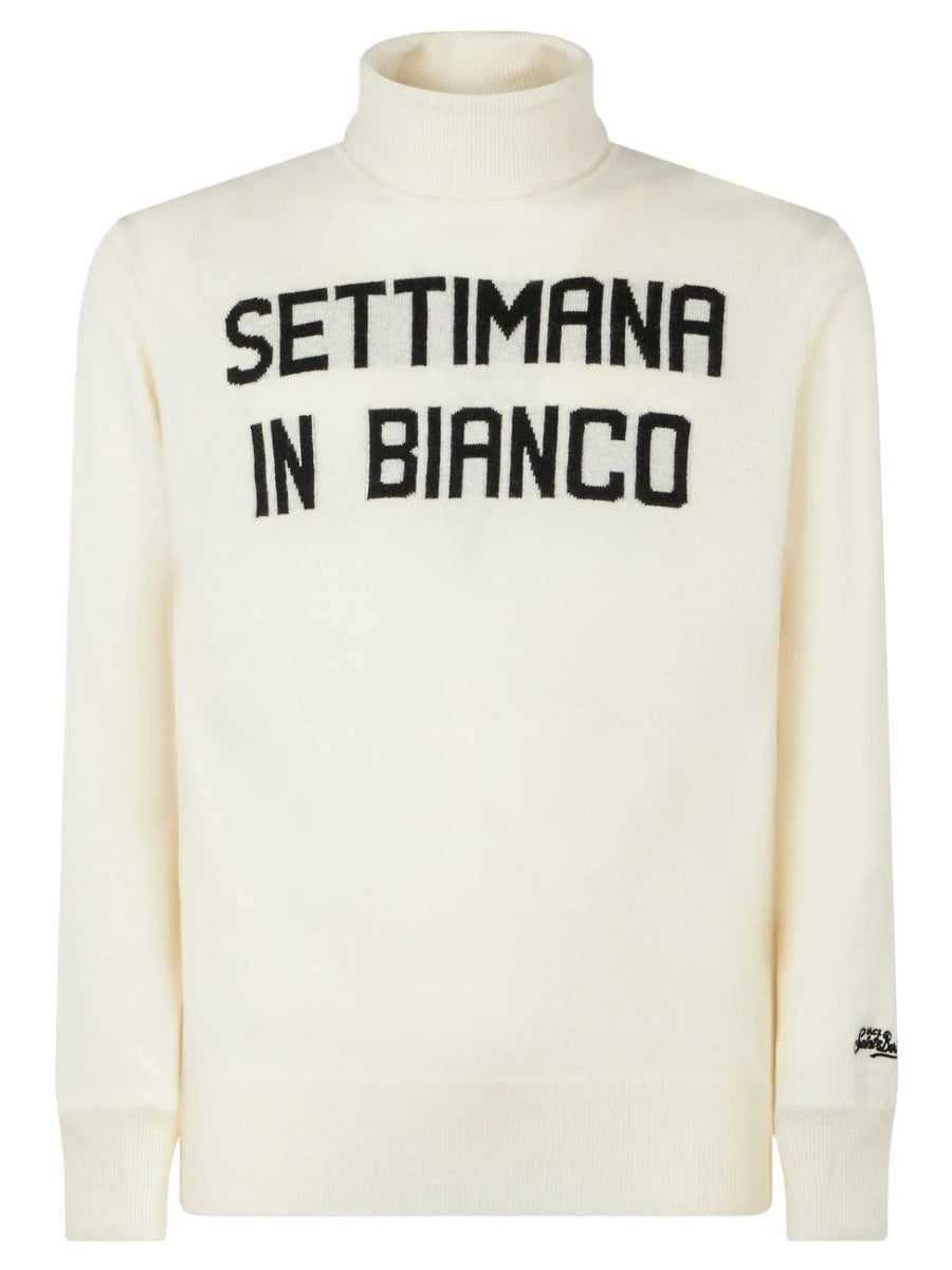Dolcevita con stampa Settimana in Bianco jacquard-Mc2 Saint Barth-Maglieria-Vittorio Citro Boutique