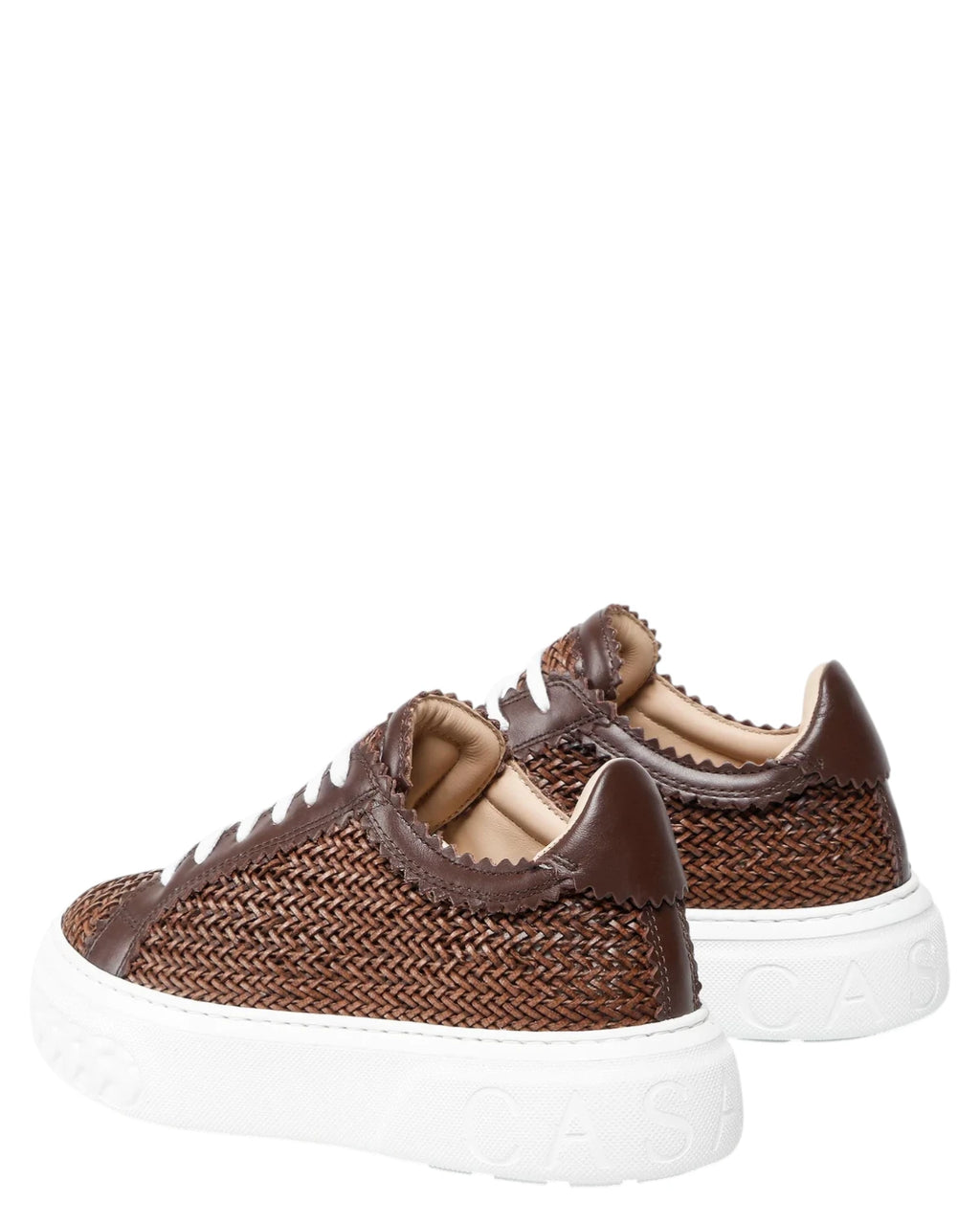 Baskets femme Off Road Hanoi en cuir tressé