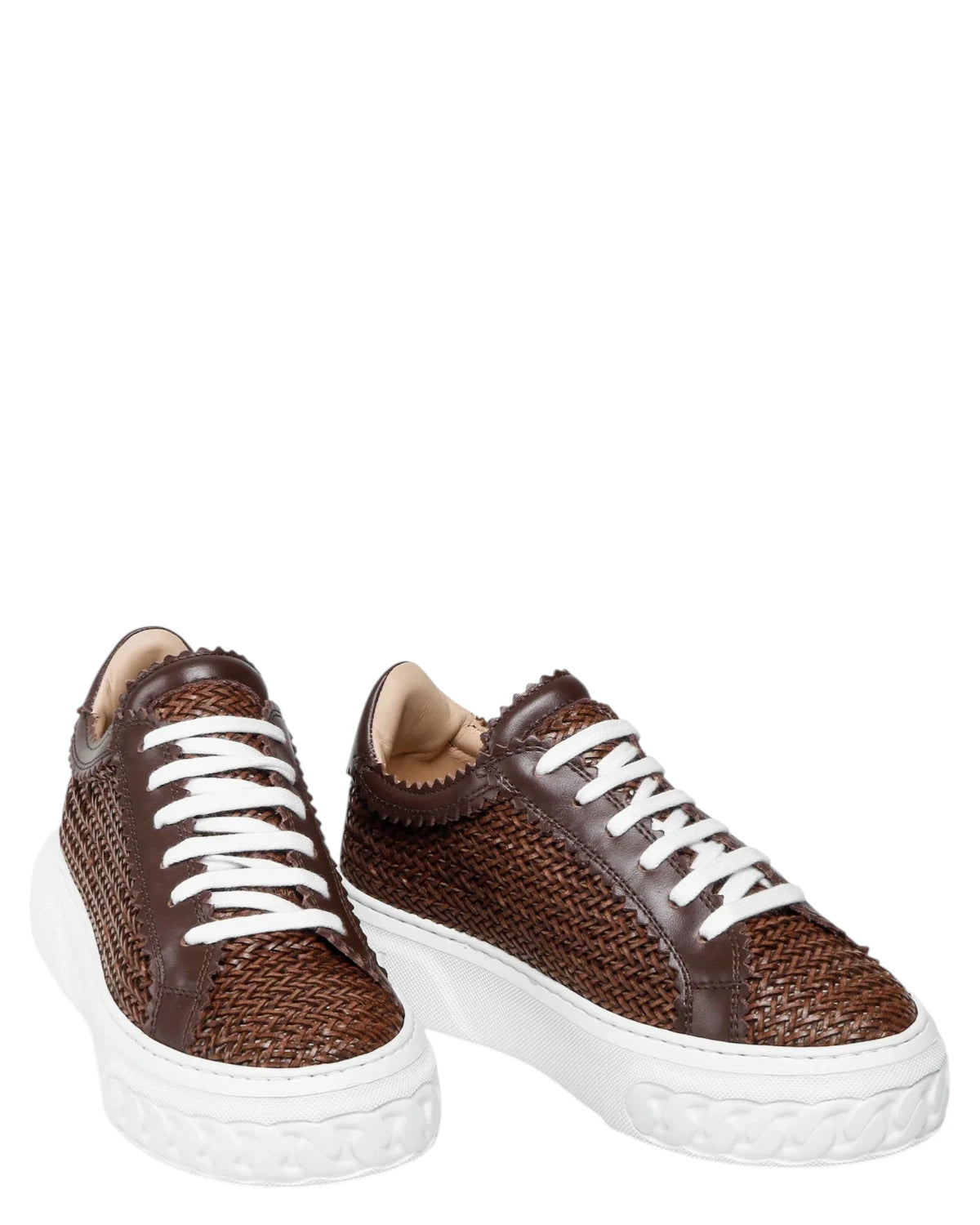 Sneakers donna Off Road Hanoi in pelle intrecciata