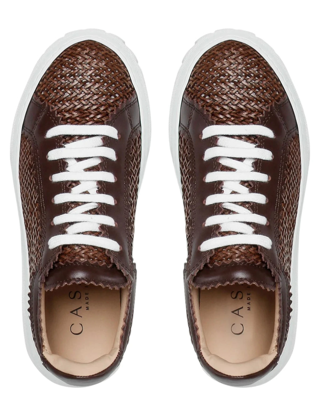 Baskets femme Off Road Hanoi en cuir tressé