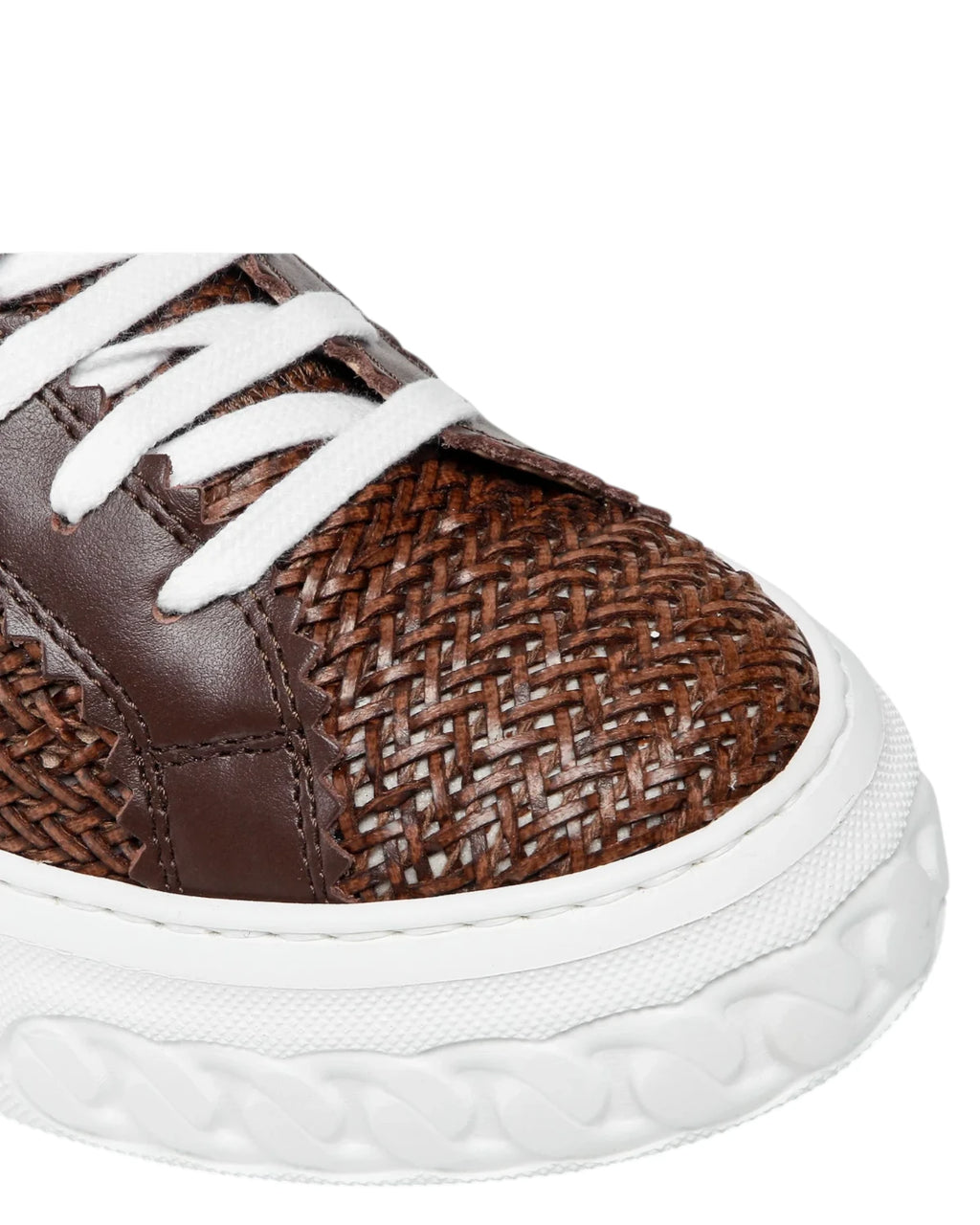 Baskets femme Off Road Hanoi en cuir tressé