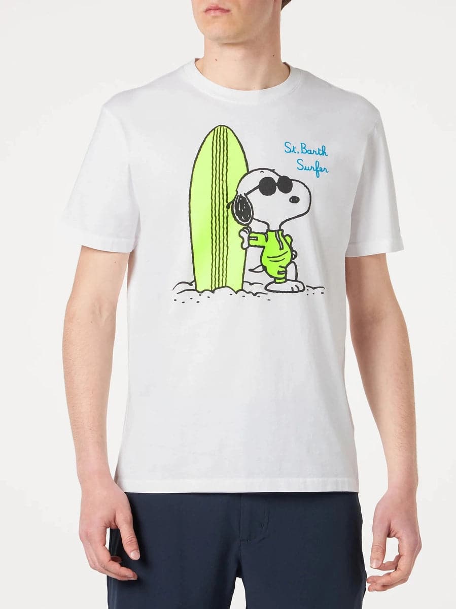 T-shirt con stampa surfer Snoopy | Peanuts® Special Edition-T-shirt-Mc2 Saint Barth-Vittorio Citro Boutique