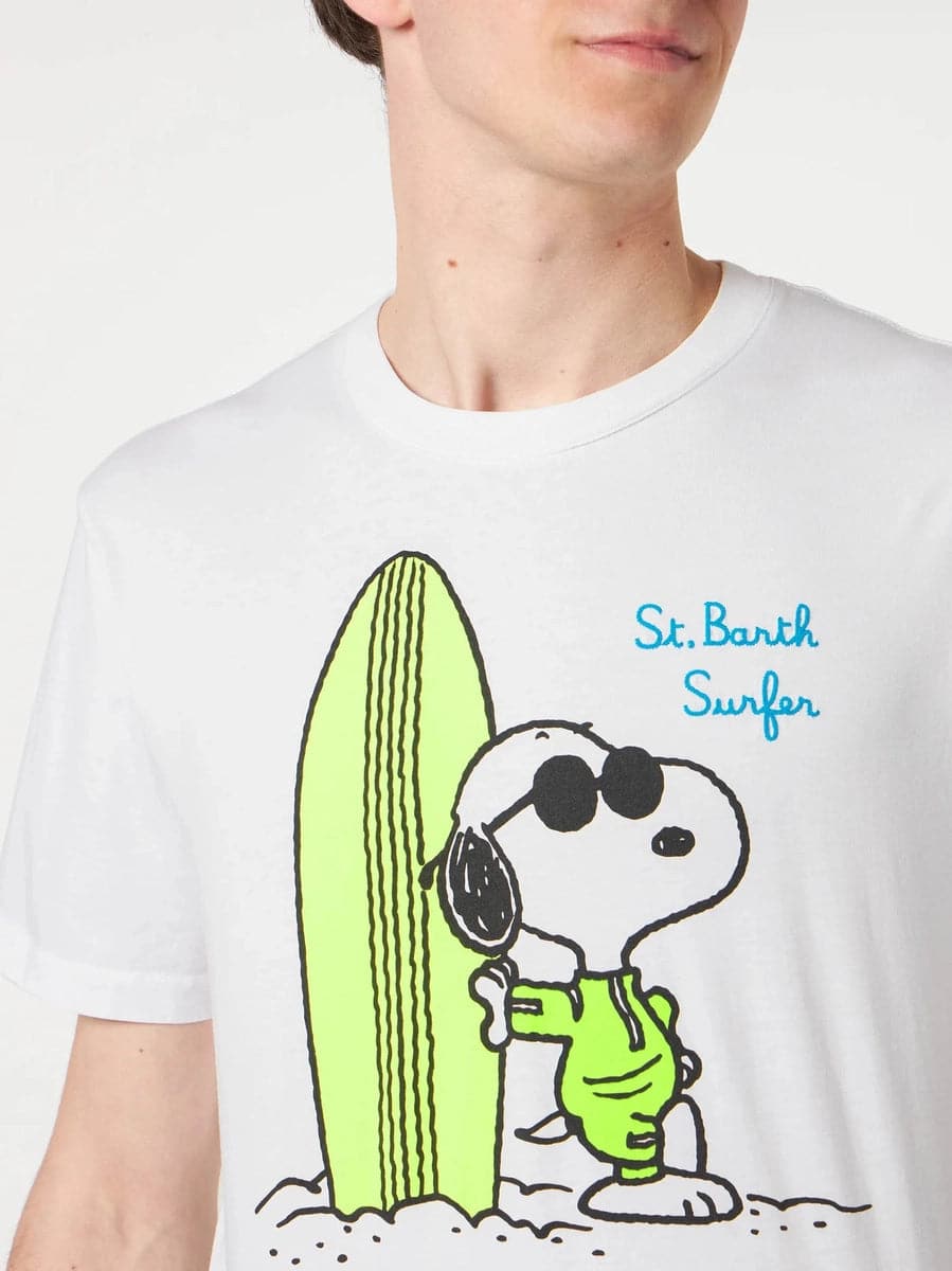 T-shirt con stampa surfer Snoopy | Peanuts® Special Edition-T-shirt-Mc2 Saint Barth-Vittorio Citro Boutique