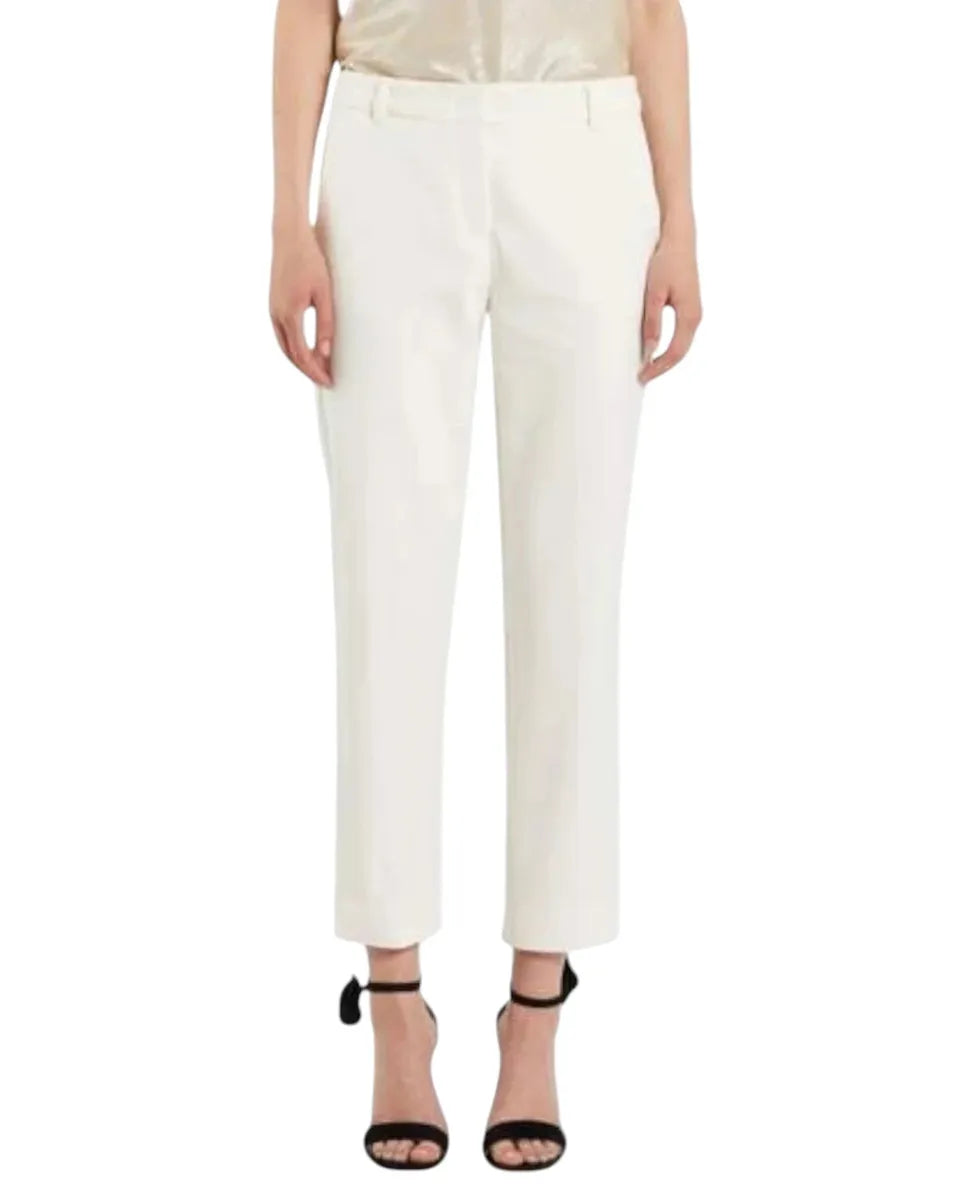 Pantalone in Cotone Stretch a Sigaretta-Marella-Pantaloni-Vittorio Citro Boutique
