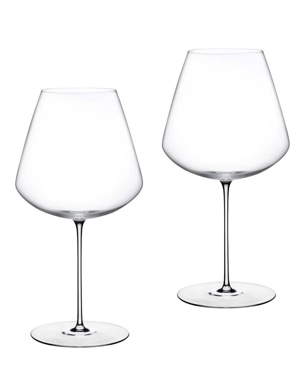 Set 2 calici da vino rosso Stem Zero Elegant grandi NUDE in cristallo senza piombo