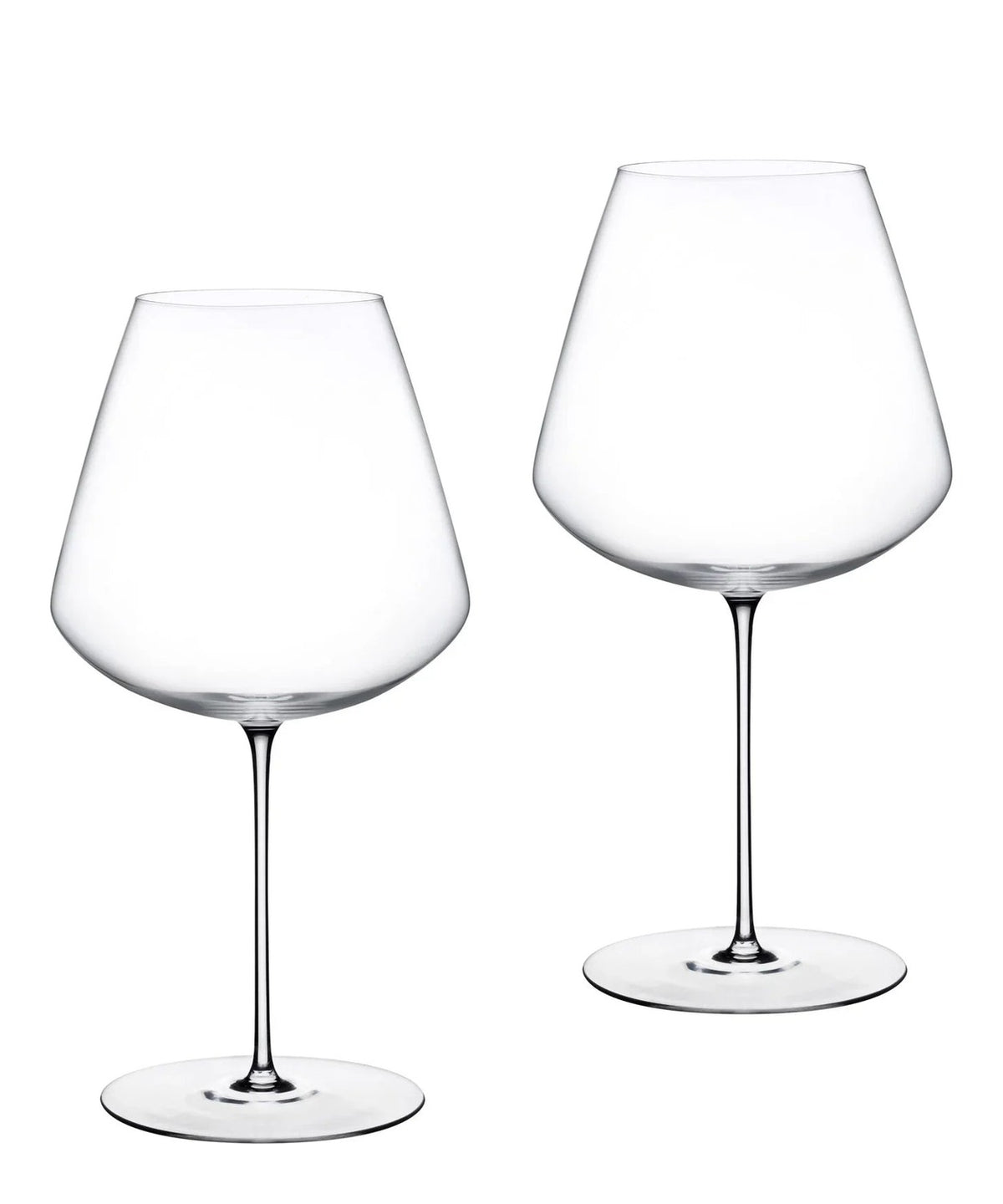 Set 2 calici da vino rosso Stem Zero Elegant grandi NUDE in cristallo senza piombo
