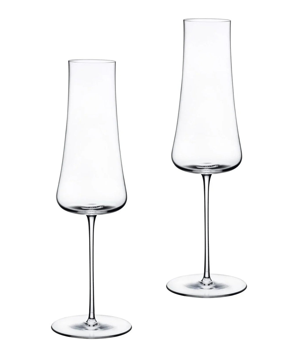 Set 2 calici da champagne Stem Zero Volcano NUDE in cristallo senza piombo