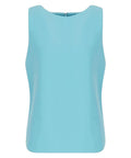 Top Smanicato in tecno cady con pinces sul retro
