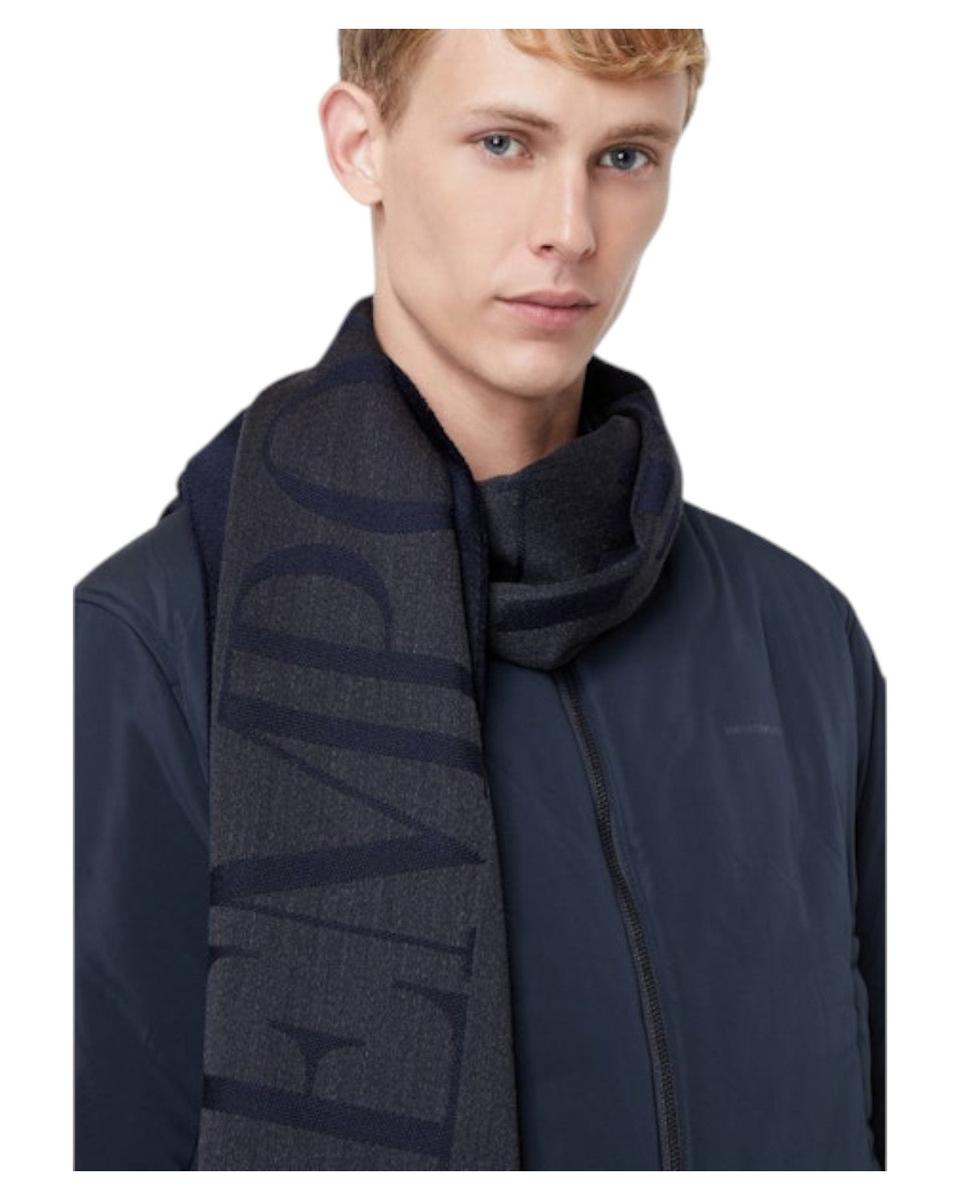 Sciarpa in Lana con Logo Jacquard-Emporio Armani-Sciarpe & stole-Vittorio Citro Boutique