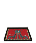 Ortigia Vassoio Rosso Mosaico Medium Laccato Artigianale 30.5×22.5 cm
