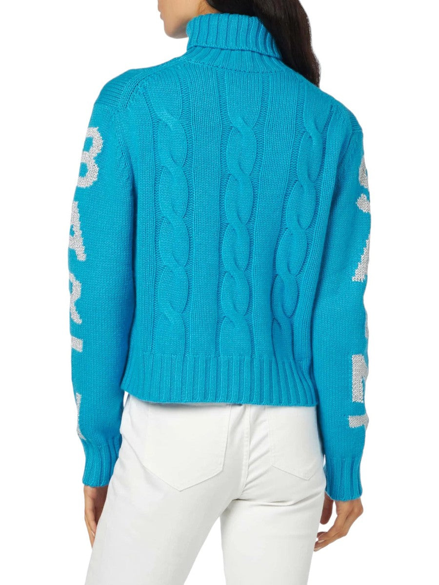 Maglia intrecciata a collo alto con stampa jacquard Saint Barth-Mc2 Saint Barth-Maglieria-Vittorio Citro Boutique