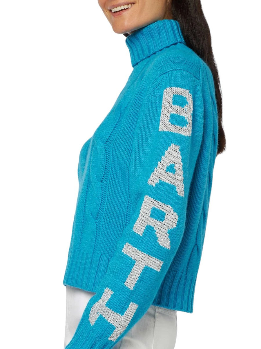 Maglia intrecciata a collo alto con stampa jacquard Saint Barth-Mc2 Saint Barth-Maglieria-Vittorio Citro Boutique