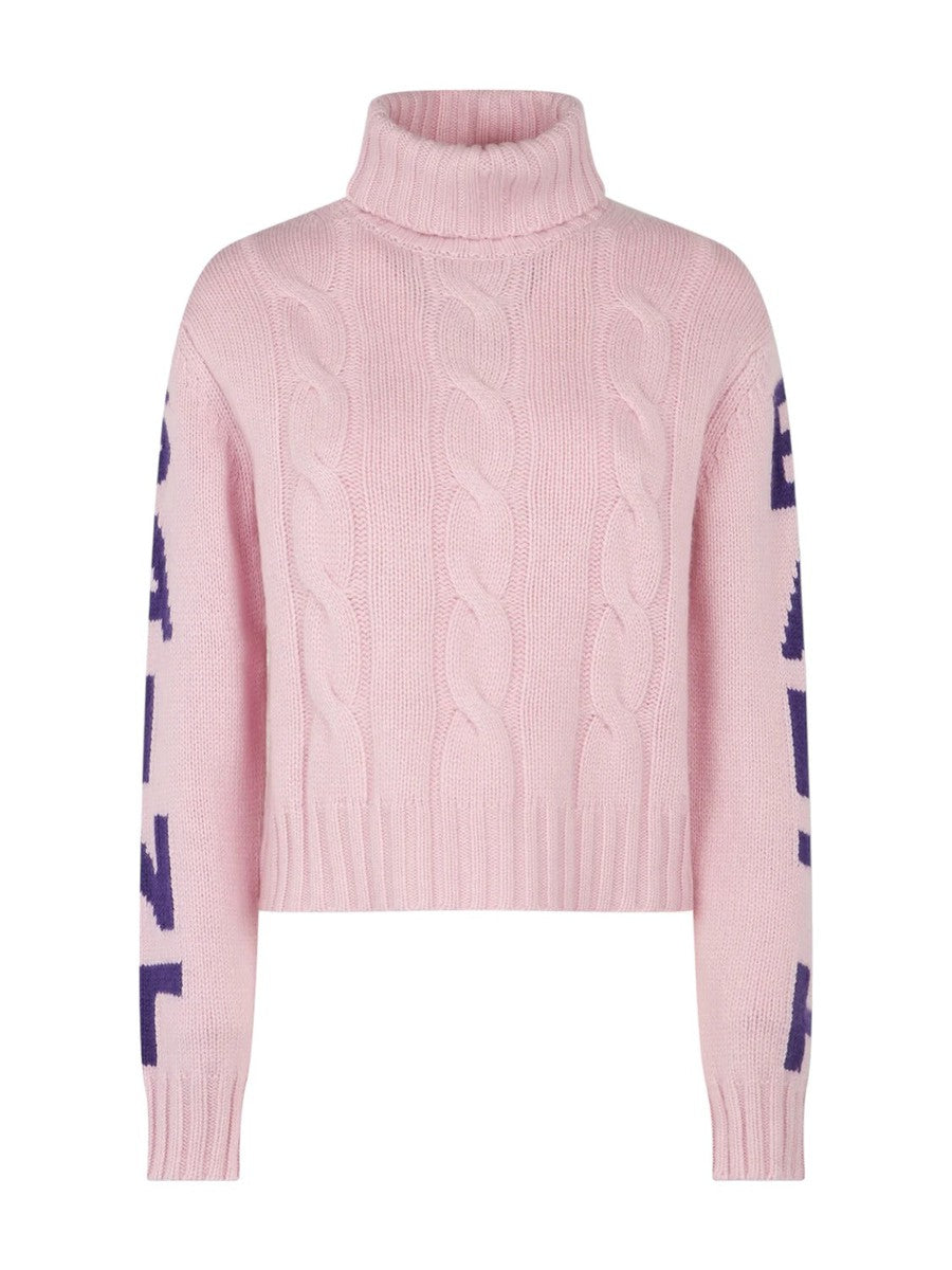 Maglia intrecciata a collo alto con stampa jacquard Saint Barth-Mc2 Saint Barth-Maglieria-Vittorio Citro Boutique