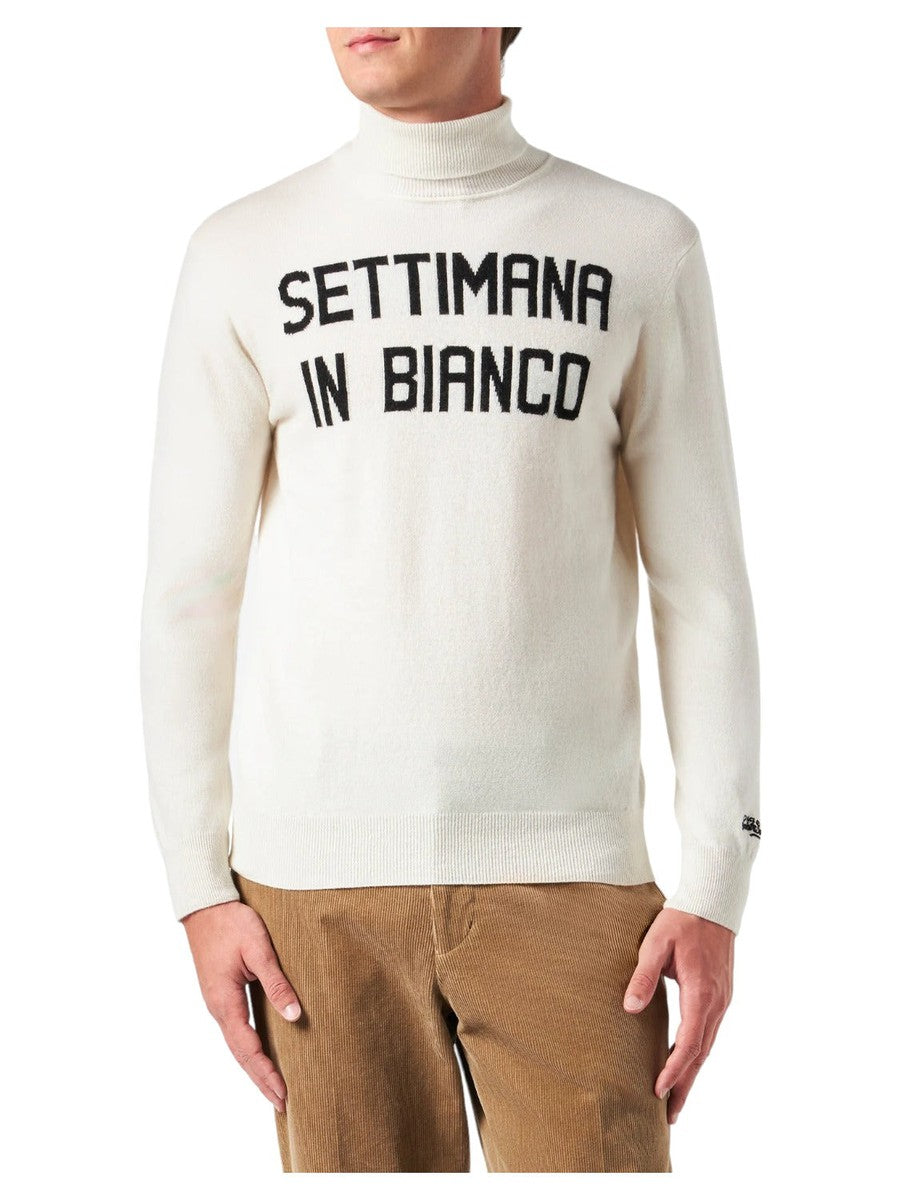 Dolcevita con stampa Settimana in Bianco jacquard-Mc2 Saint Barth-Maglieria-Vittorio Citro Boutique