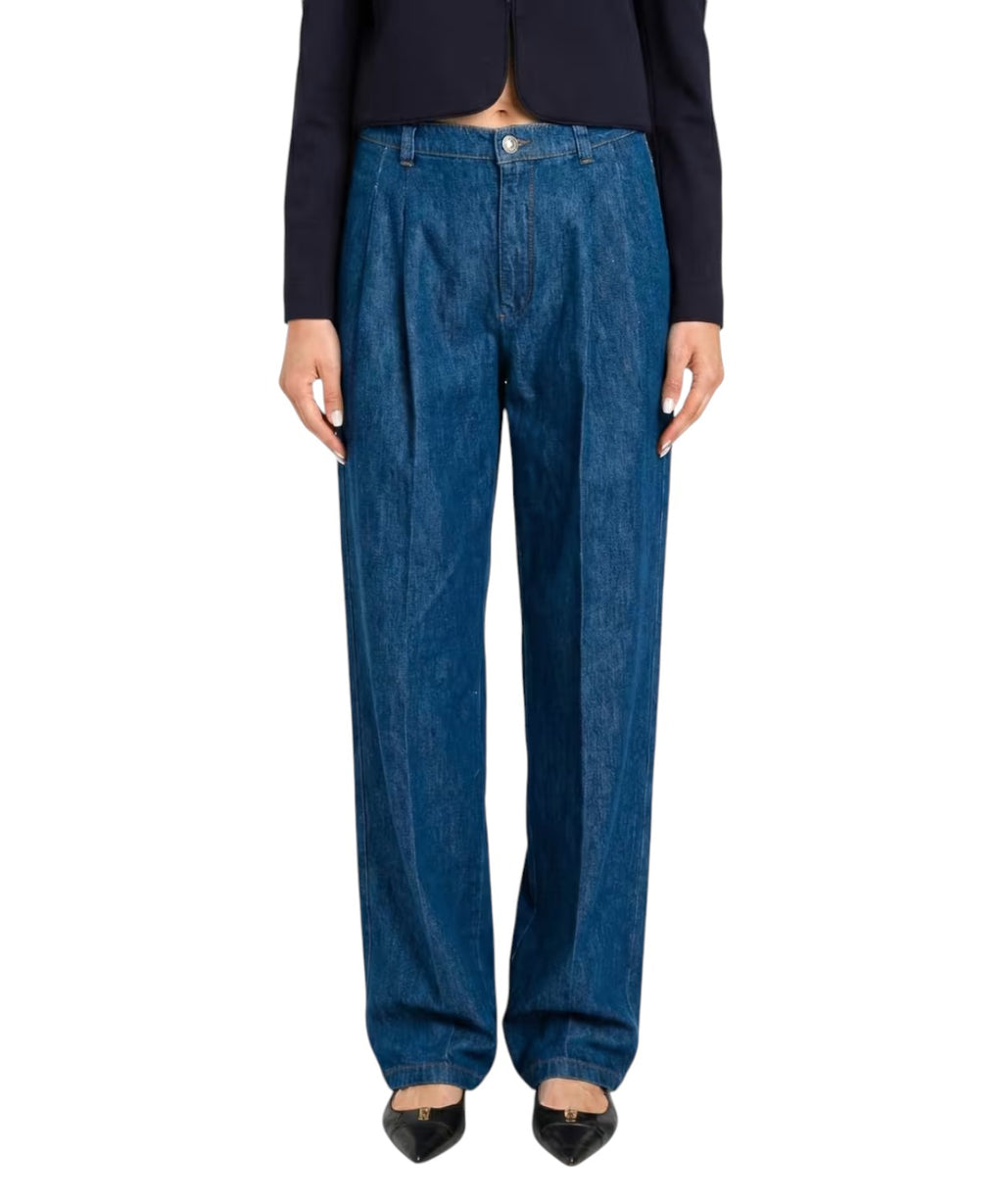 Twinset Jeans large en denim de coton