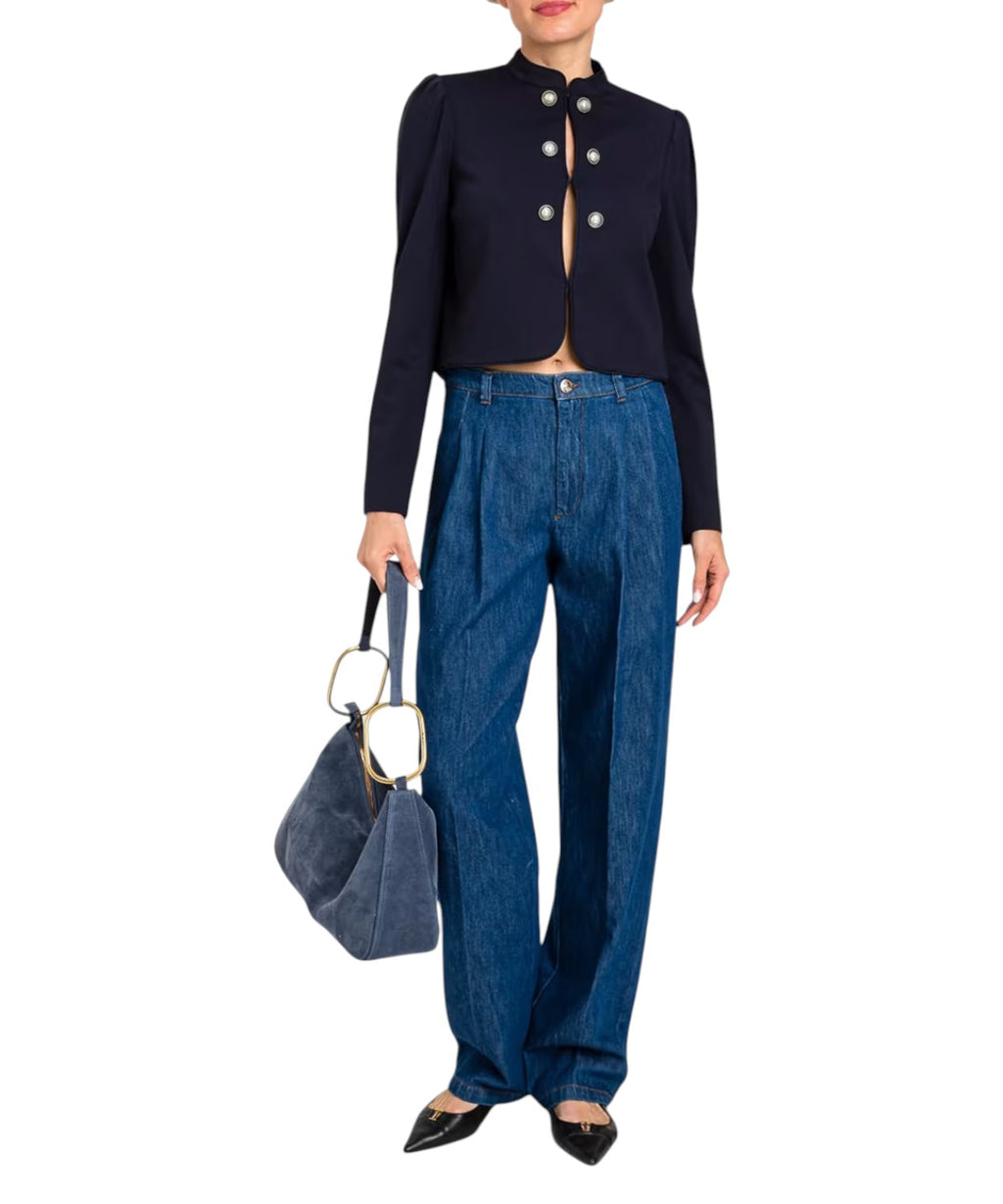 Twinset Jeans large en denim de coton
