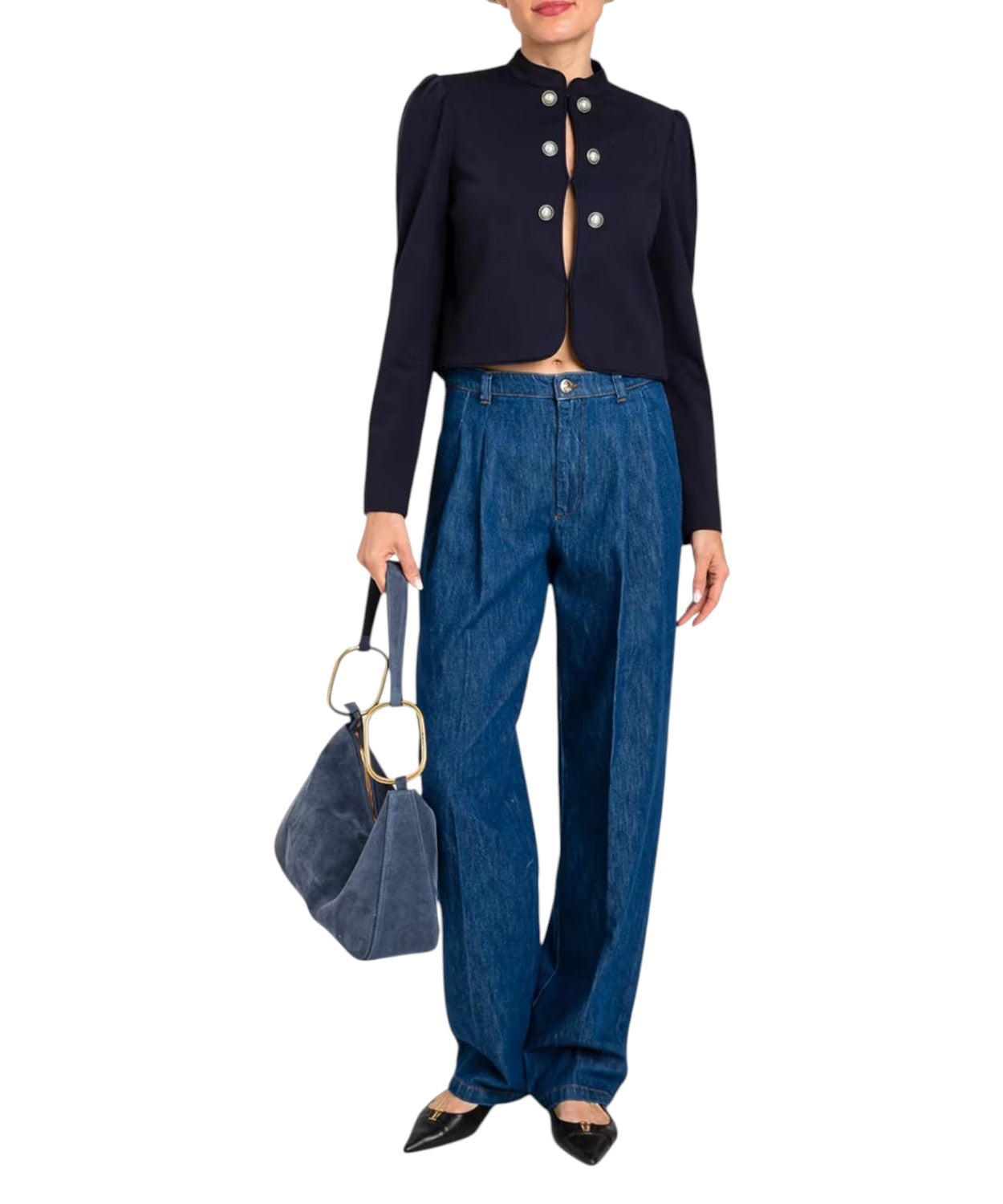 Twinset Jeans large en denim de coton